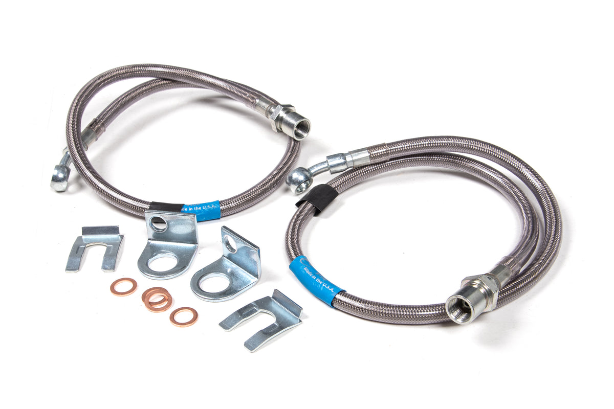 Front Brake Line Set | Stainless Steel | Fits 6 Inch Lift | Chevy/GMC Truck and SUV (07-18)