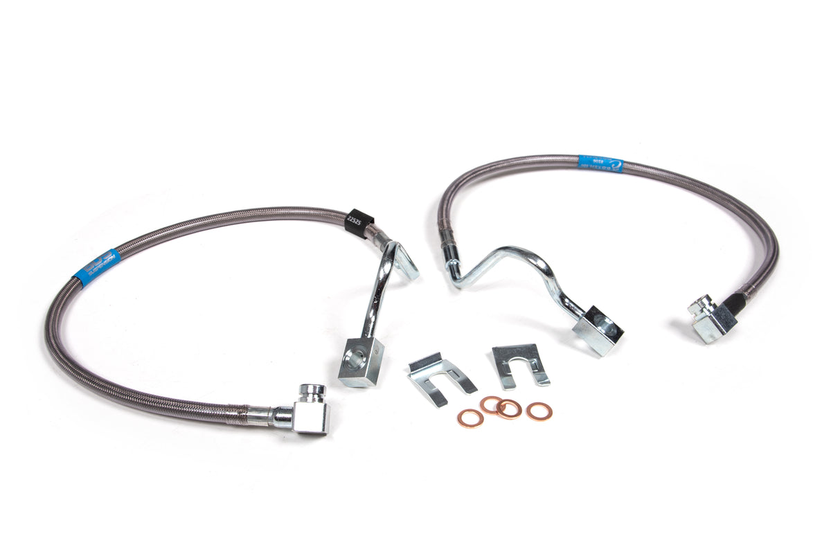 Front Brake Line Set | Stainless Steel | Fits 6-8 Inch Lift | Ford F150 (04-08) 4WD