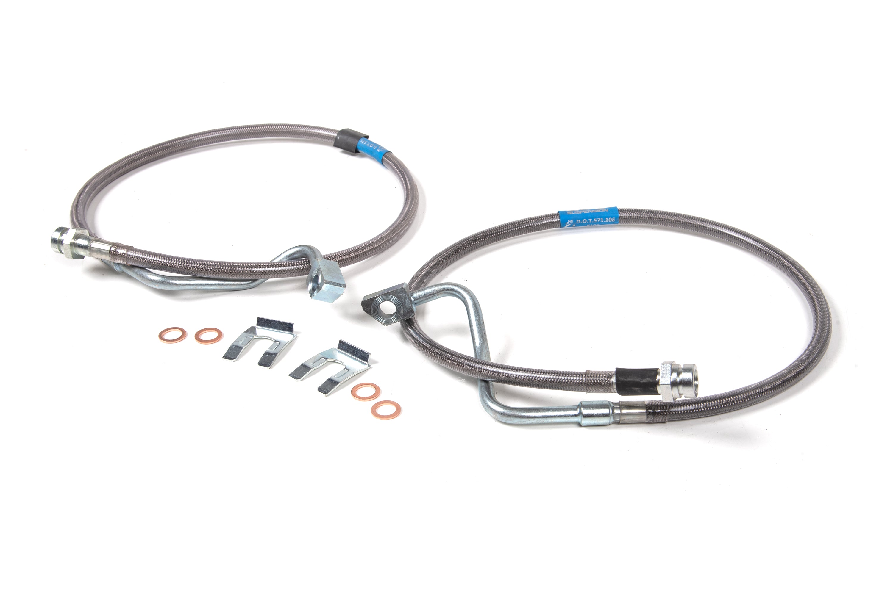 Front Brake Line Set | Stainless Steel | Fits 6-8 Inch Lift | Ford F250/F350 Super Duty (08-10) 4WD