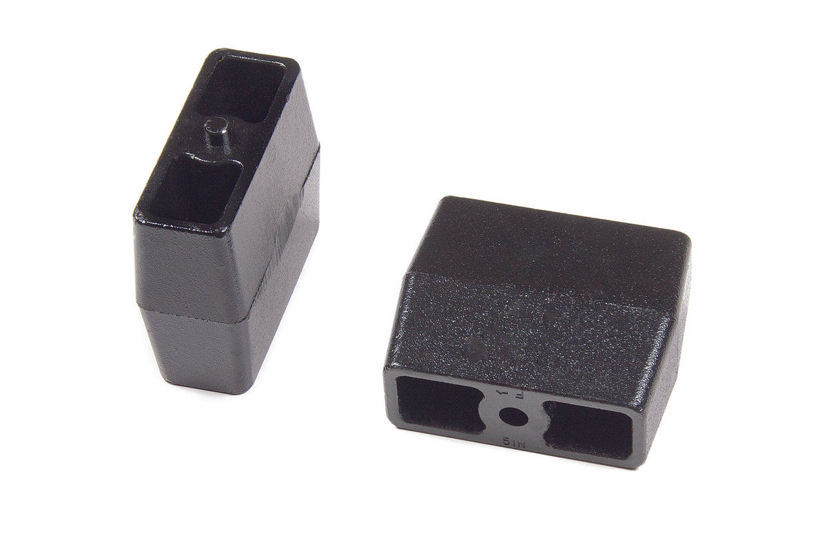 Rear Lift Blocks - 5/8 in Pin - Cast Iron | 5 Inch Lift | Universal Fitment