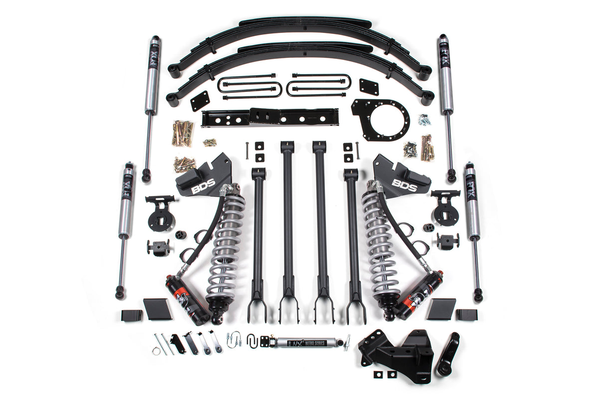 6 Inch Lift Kit w/ 4-Link | FOX 2.5 Performance Elite Coil-Over Conversion | Ford F250/F350 Super Duty (17-19) 4WD | Diesel