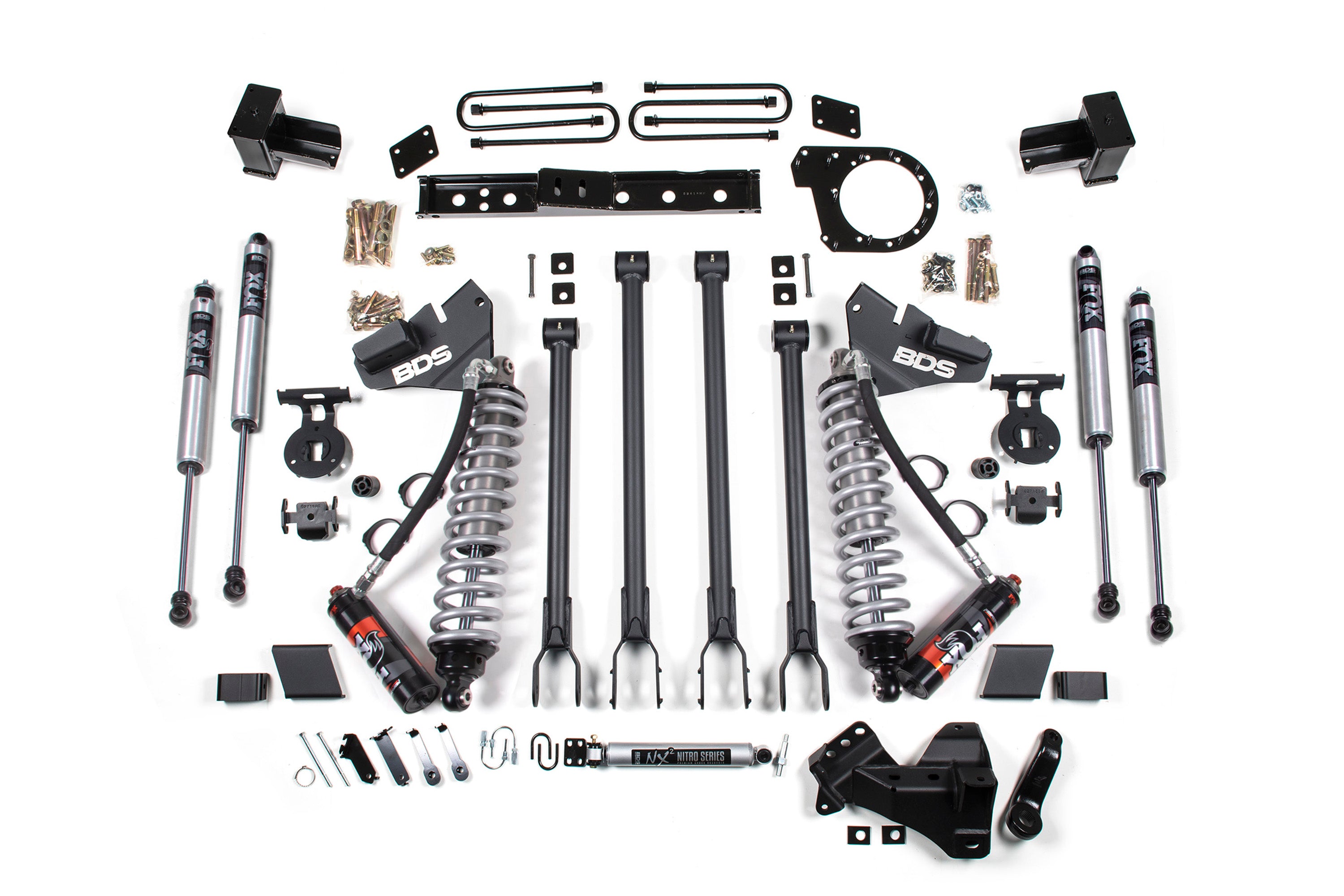 6 Inch Lift Kit w/ 4-Link | FOX 2.5 Performance Elite Coil-Over Conversion | Ford F250/F350 Super Duty (17-19) 4WD | Diesel