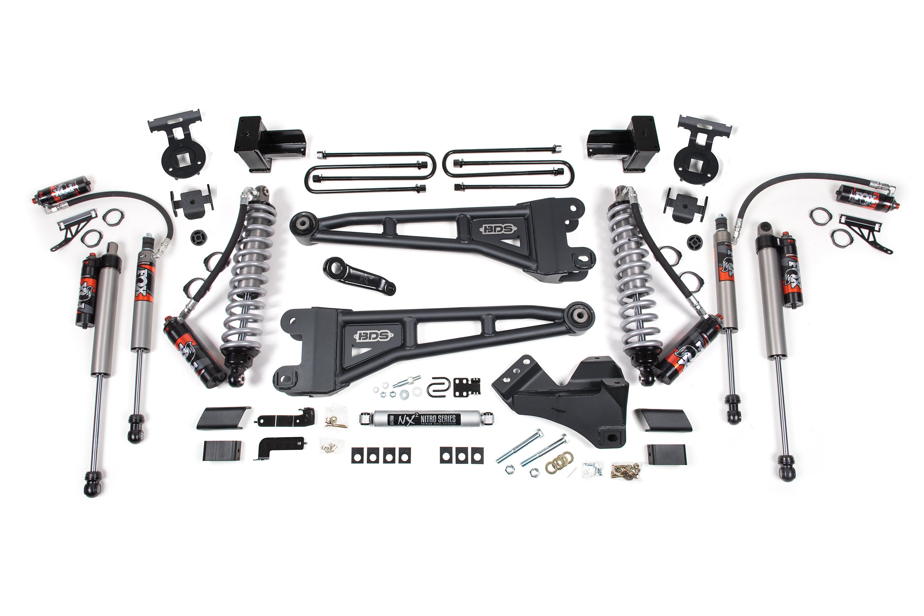 4 Inch Lift Kit w/ Radius Arm | FOX 2.5 Performance Elite Coil-Over Conversion | Ford F350 Super Duty DRW (17-19) 4WD | Diesel