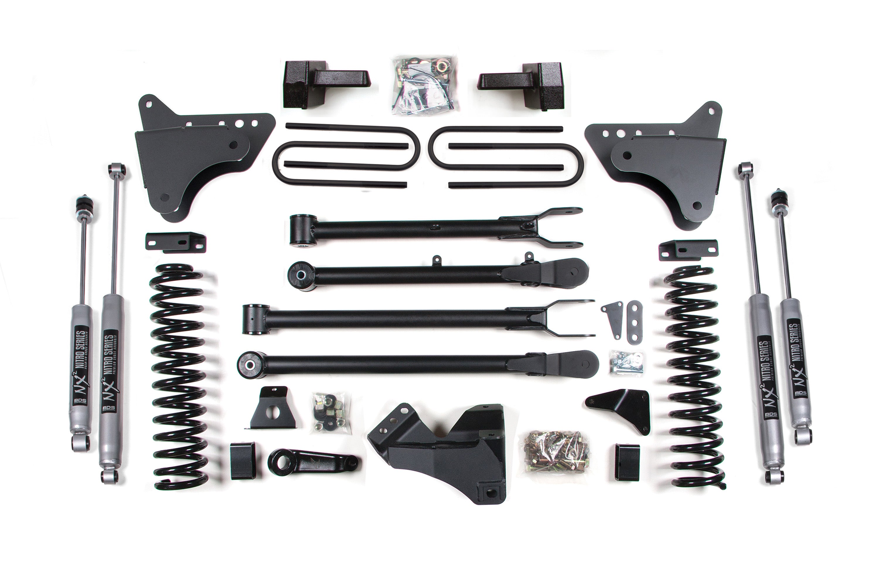 4 Inch Lift Kit w/ 4-Link | Ford F250/F350 Super Duty (05-07) 4WD | Gas