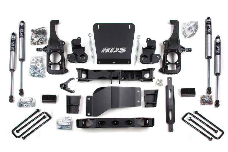BDS Suspension BDS 2011-2019 GM 2500,3500HD 4WD,6.5" LIFT KIT,3" BLOCK,NO OVERLOAD,FOX 2.0 for 2011-2019 Chevrolet Silverado 2500HD/3500HD (6.6L Duramax V8 (LML), 6.6L Duramax V8 (L5P))