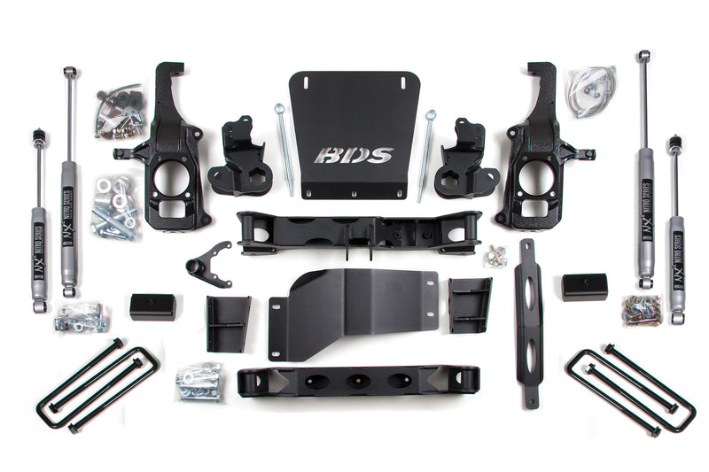 BDS Suspension BDS 2011-2019 GM 2500,3500HD 4WD,6.5" LIFT KIT,3" BLOCK,NO OVERLOAD,NITRO for 2011-2019 Chevrolet Silverado 2500HD/3500HD (6.6L Duramax V8 (LML), 6.6L Duramax V8 (L5P))