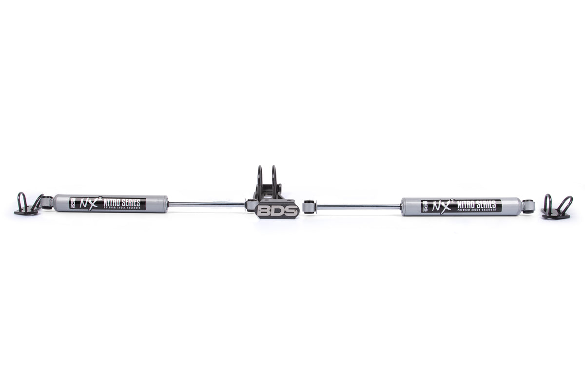 Dual Steering Stabilizer Kit w/ NX2 Shocks | Chevy/GMC Truck (73-87) and SUV (69-91) 4WD | With OE Stabilizer