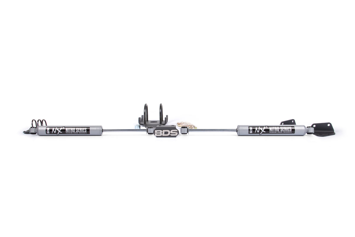 Dual Steering Stabilizer Kit w/ NX2 Shocks | Dodge Ram 2500/3500 (09-13) 4WD | T-Style Steering