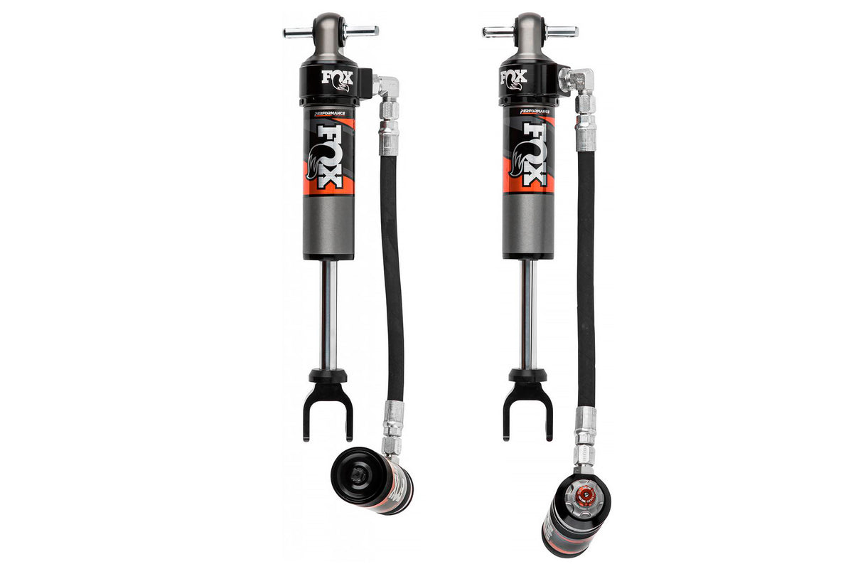 FOX 2.5 Front Shocks w/ DSC Reservoir Adjuster | 1.5-2.5 Inch Lift | Performance Elite Series | Chevy Silverado and GMC Sierra 2500HD / 3500HD (20-24)